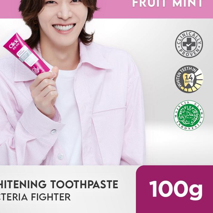 Click Natural Toothpaste Whitening + Bacteria Fighter