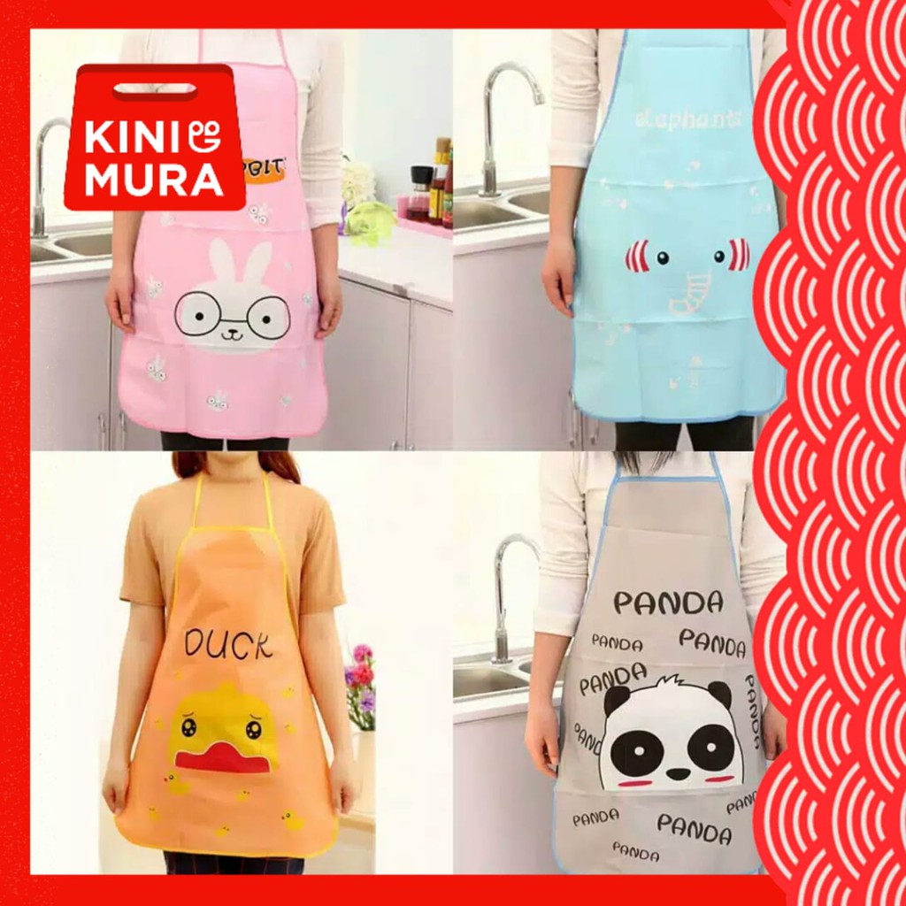 Celemek Apron Masak Dapur Anti Tahan Air Waterproof Jumbo Transparan