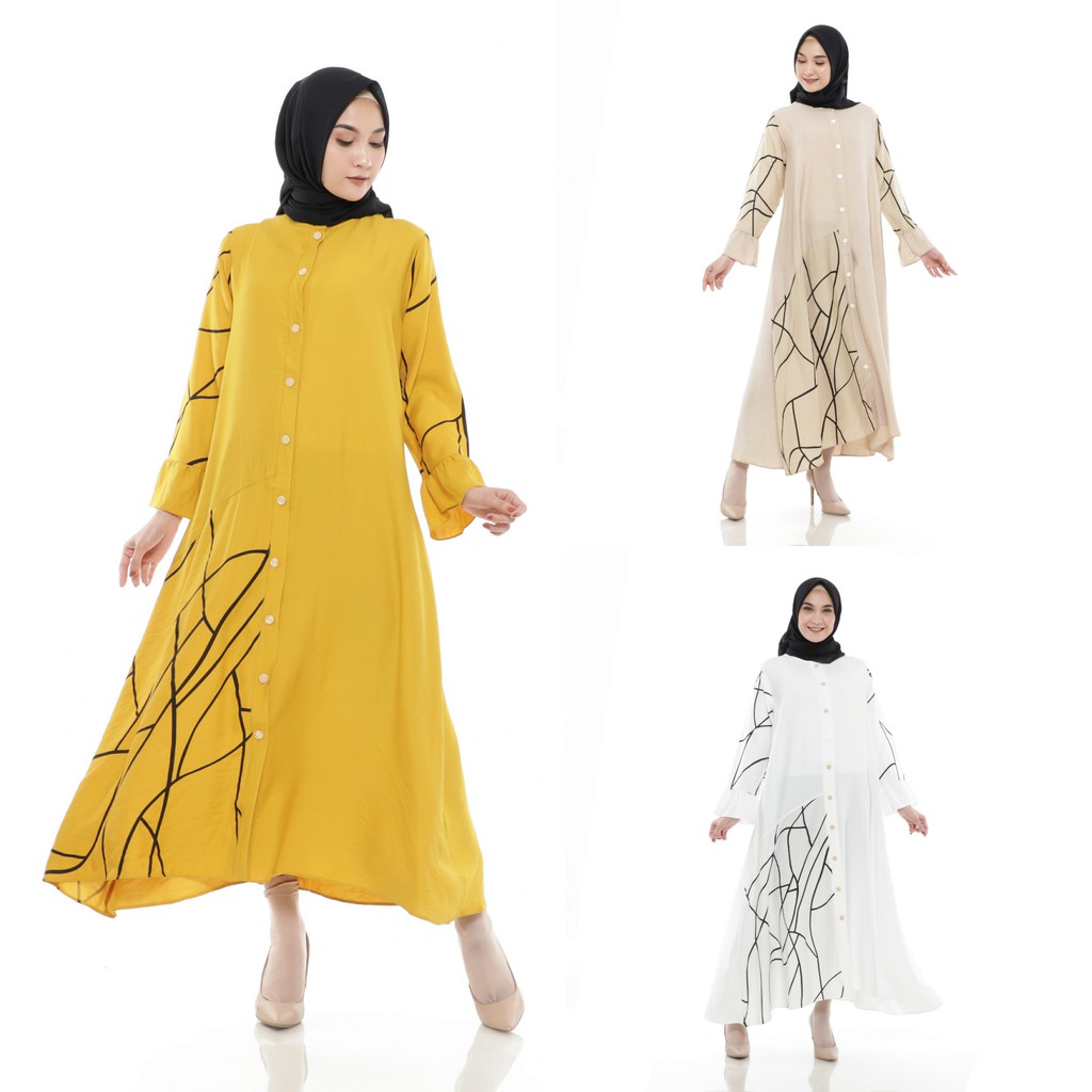 Annisa Plain Dress by LUMIERE / Grosir / Jilbab / Hijab