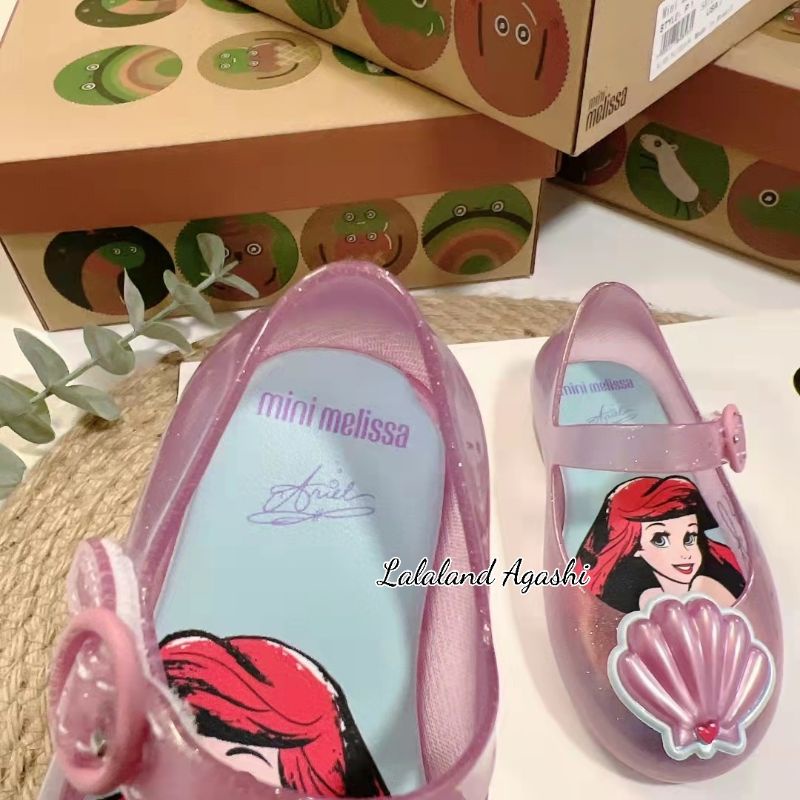 Sepatu mini melissa sweet love disney princess  Bb mermaid/melissa disney/minimel mermaid/ariel disney