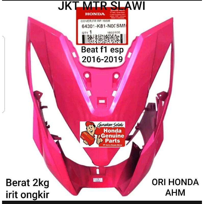 64301-K81-N00SMM Cover front tameng lampu panel beat street beat eco pink magenta ori honda ahm