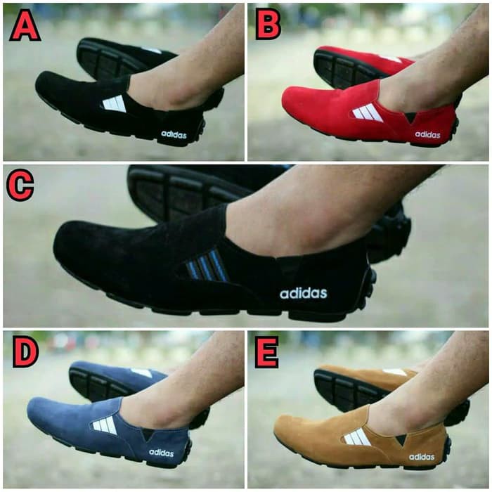 SEPATU PRIA SLIP ON/ SEPATU PRIA SLIP ON ADIDAS MURAH ORIGINAL - Hitam