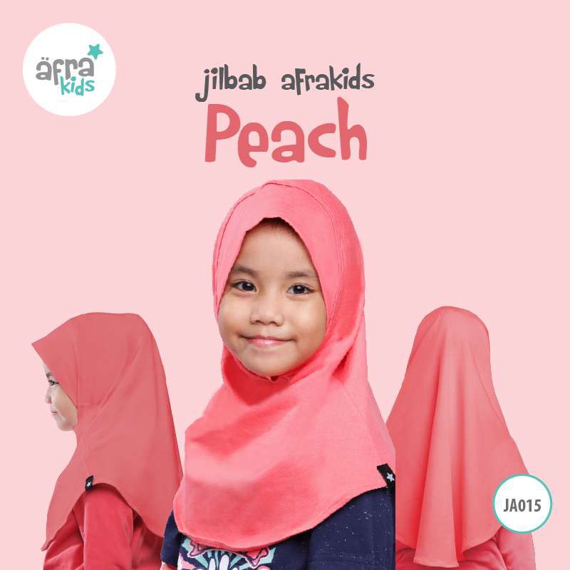 Jilbab Anak Afrakids AFRA - JA015 Peach