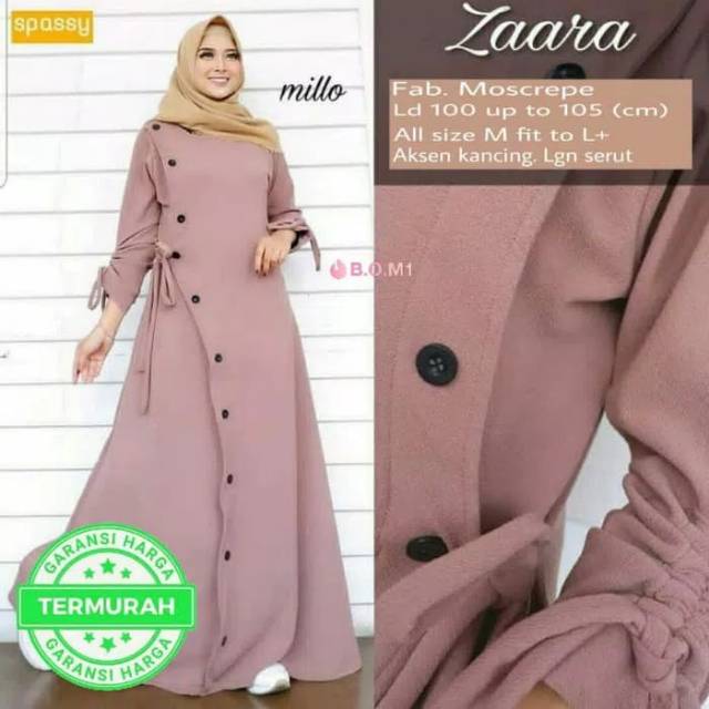 ZAARA MAXI DRESS GAMIS MUSLIM