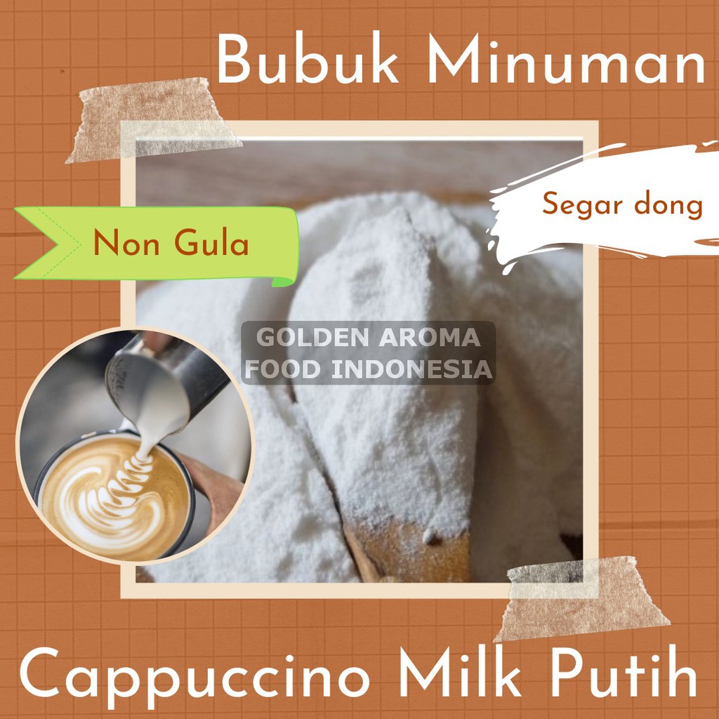 

Bubuk Minuman Premium Cappucino Milk White NON GULA 1 KG Best Seller Mantap Murah Meriah Bandung