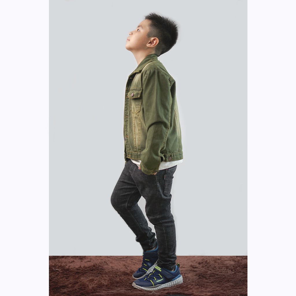 Jaket Jeans Denim Outdoor Washed anak anak Unisex - TheXshop Demian