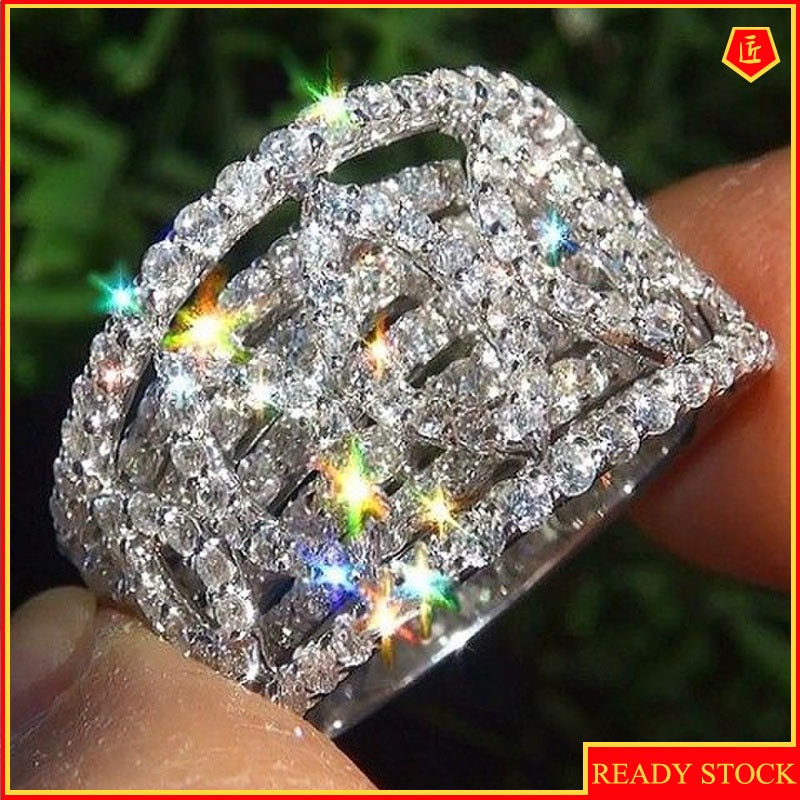 [Ready Stock]Fashion Diamond Ring Personality All-Match