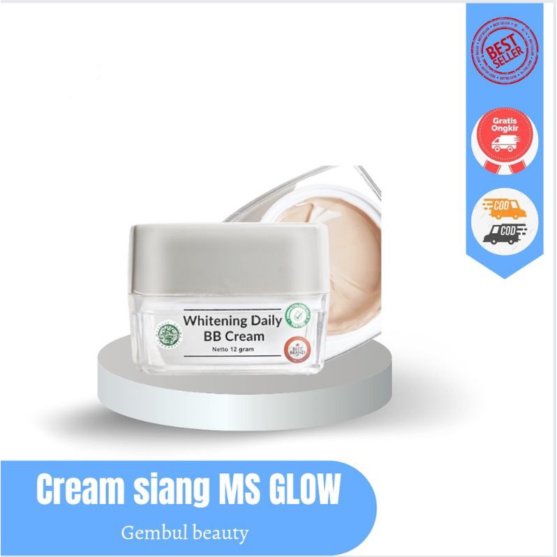 WHITENING DAILY BB CREAM / BB KRIM SIANG  ALAS BEDAK CUSION / MS GLOW TERBARU  ORIGINAL TERMURAH / D