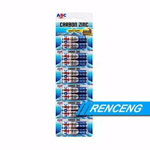 Batu Baterai AAA ABC 1 Lusin / Battery A3 12 pcs / Ukuran baterai kecil