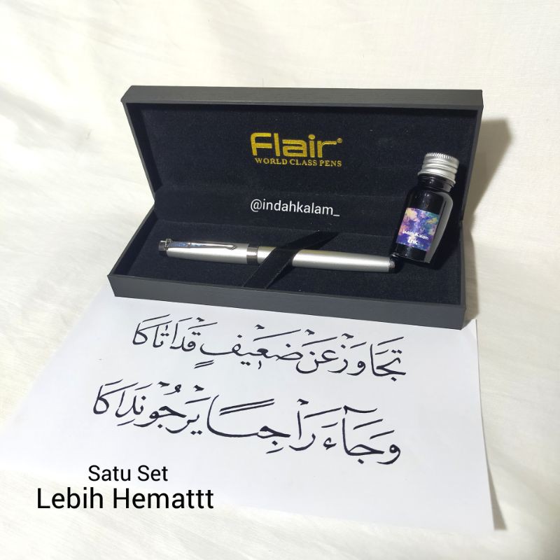 

[LANGKA] Fountain Pen Iridium Silver Box Set Nib Pulpen Kalam Kaligrafi Pena Ijazah Azima Wafak