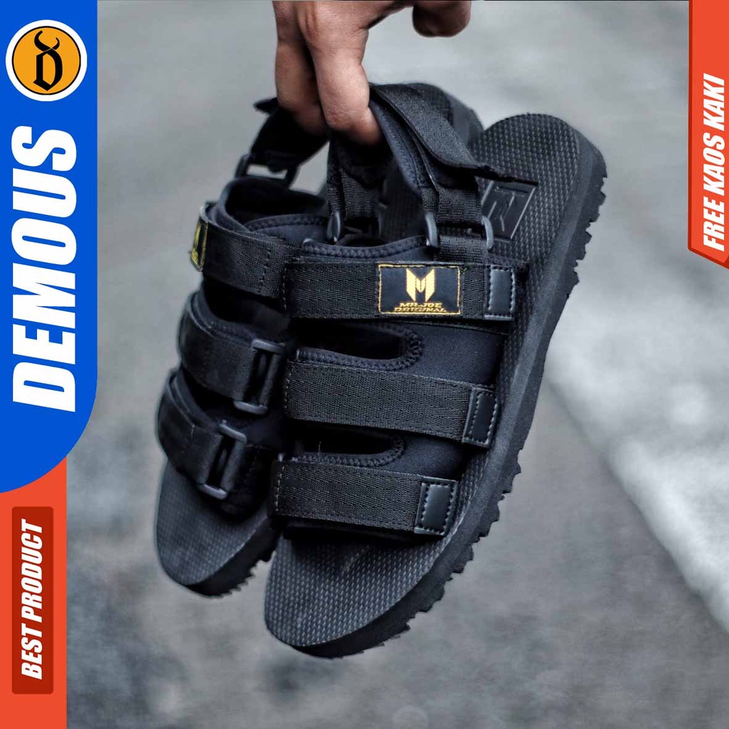 DEMOUS DOMIE Sepatu Sandal Gunung Traveling Pria Hitam