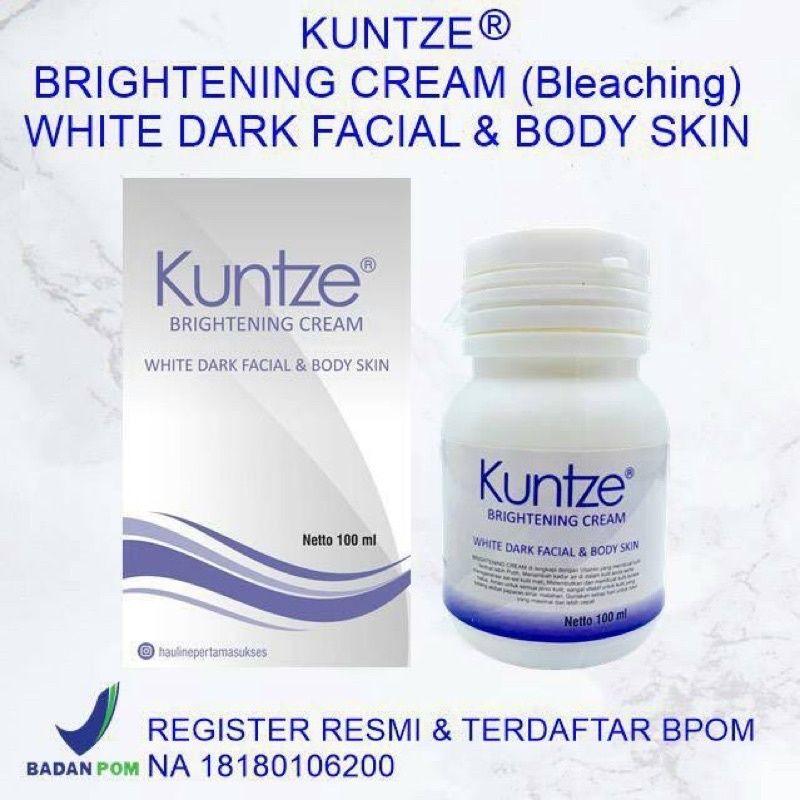 KUNTZE BLEACHING BRIGHTENING CREAM WITH DARK FACIAL &amp; BODY SKIN