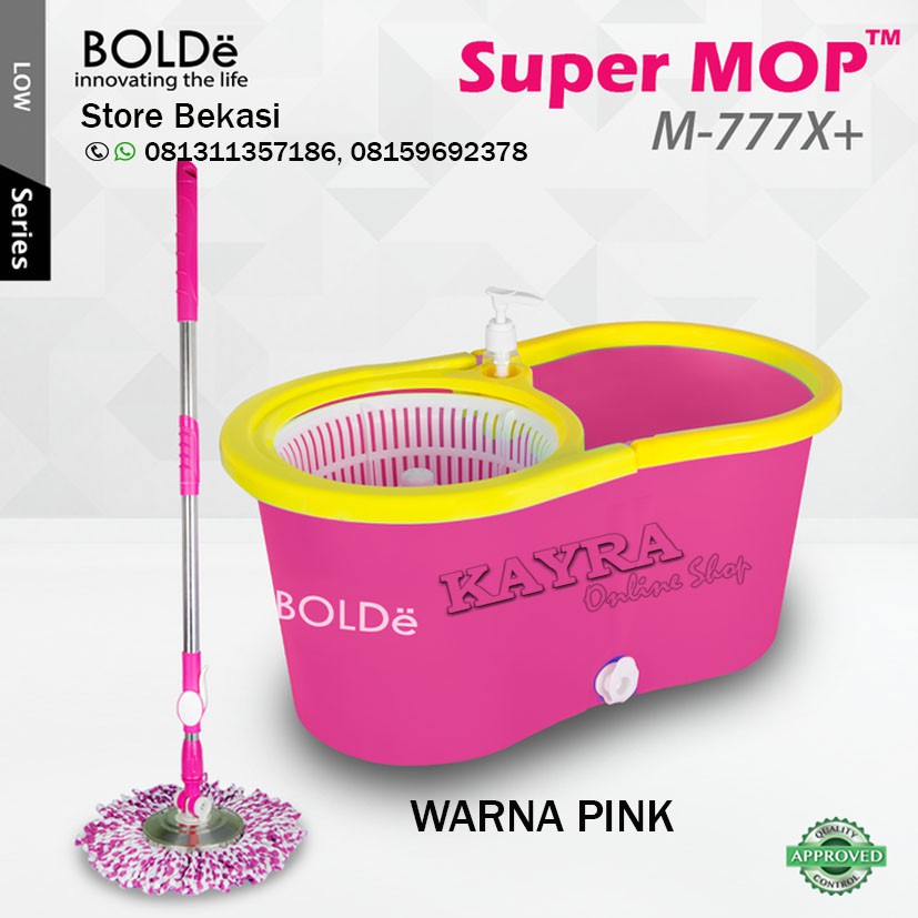 Super Mop Alat Pel Lantai Bolde M 777X Otomatis Putar