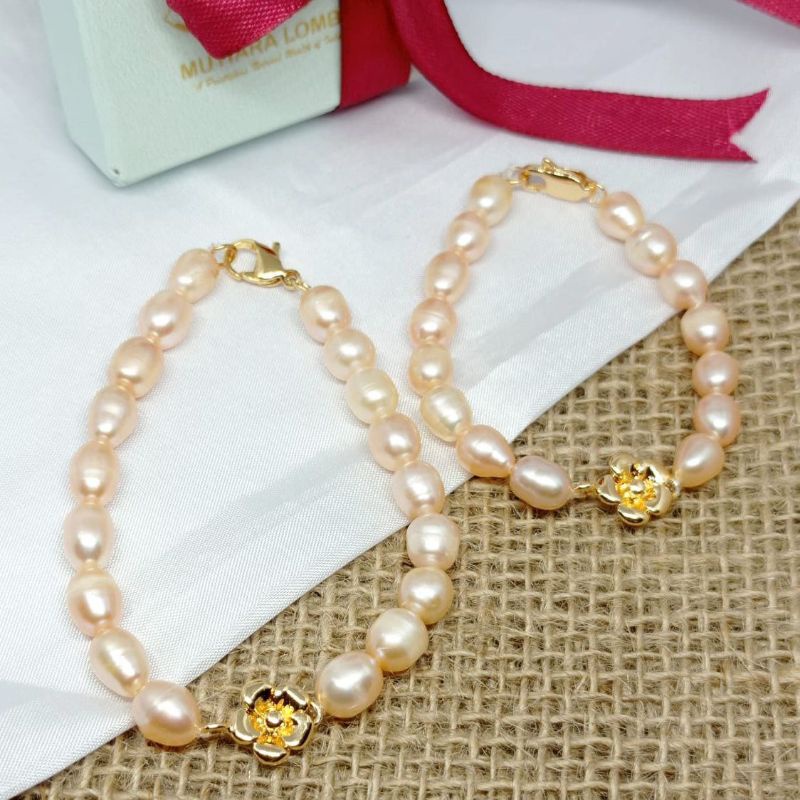 BERSERTIFIKAT GELANG IBU DAN ANAK GELANG MUTIARA TAWAR