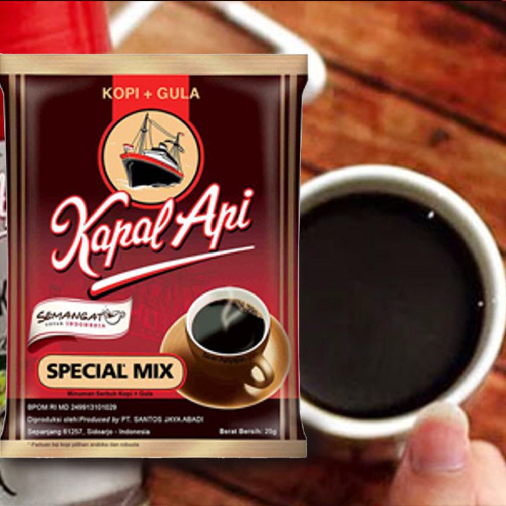 [DEASTORE] KOPI KAPAL API MIX KOPI + GULA SACHET RENCENGAN 25 GR x 10 PCS