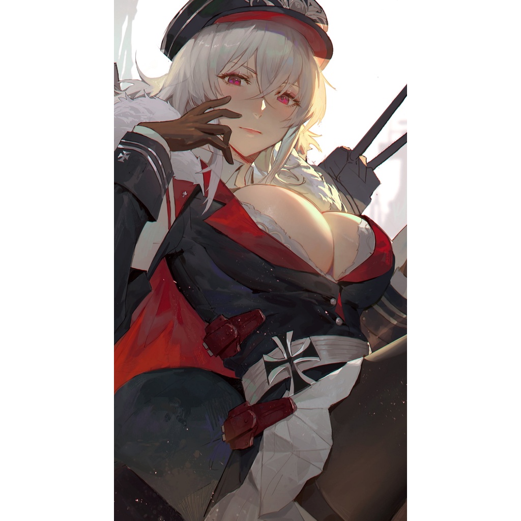 Poster Anime Game AZUR LANE Graff Zeppelin  full colour murah meriah istimewa kwalitas hd limited-3