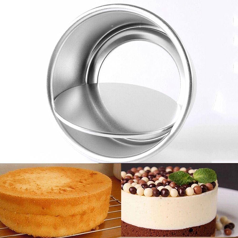 Top4/6inch Loyang Kue DIY Dish Motif Bulat Bahan Aluminium Alloy Die