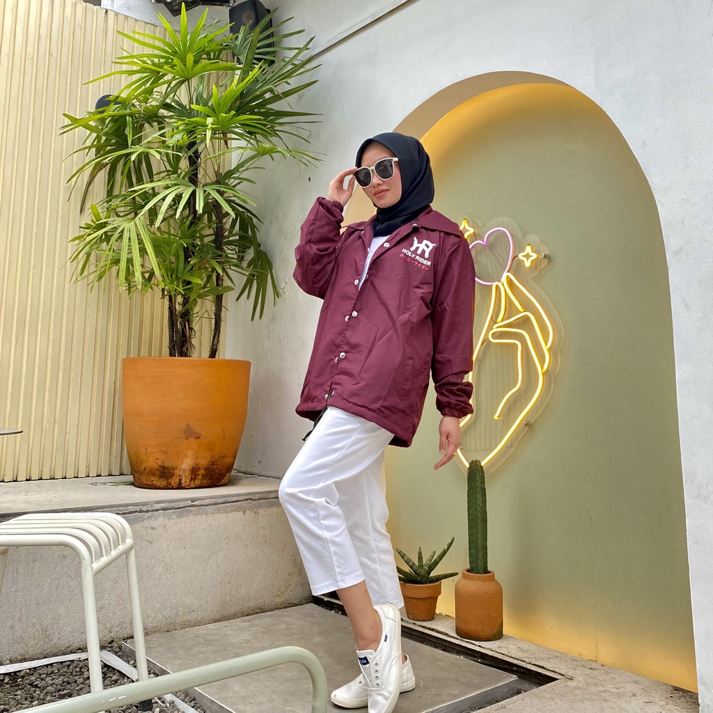 DRAGON Coach Jacket holyrider  MAROON II Jaket Coach model Windbreakers