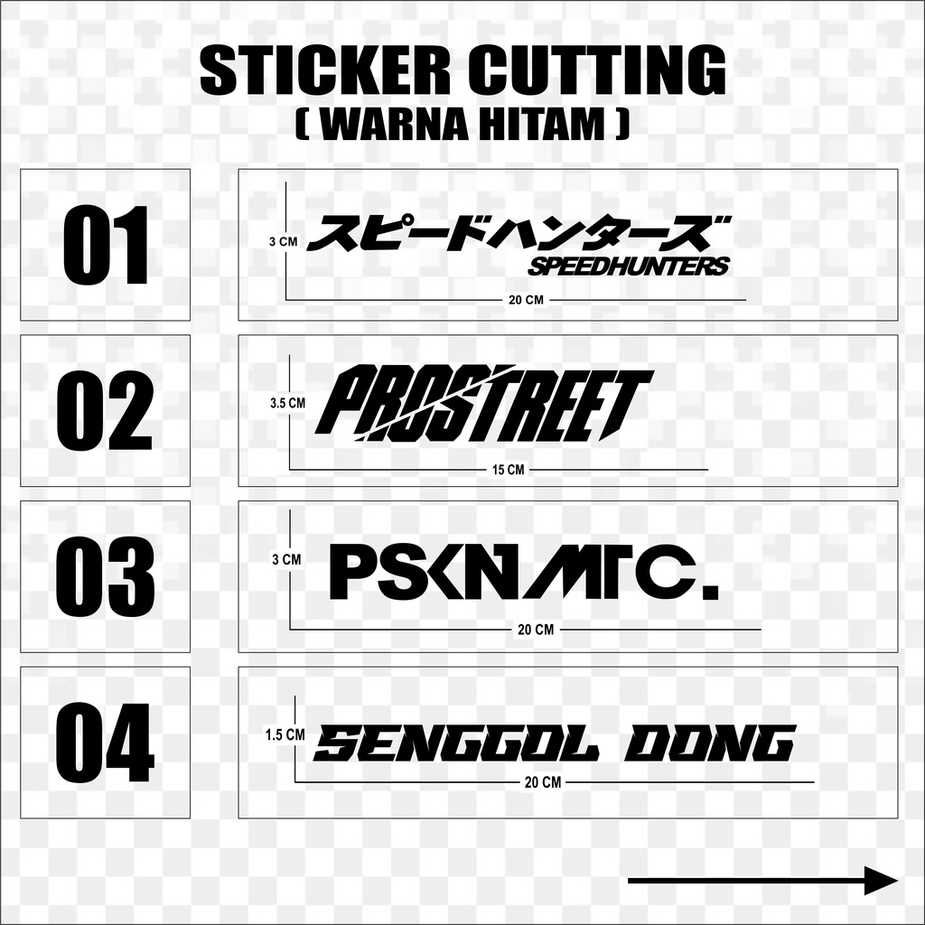 Stiker Cutting Motor Sicker Cuting satuan 1