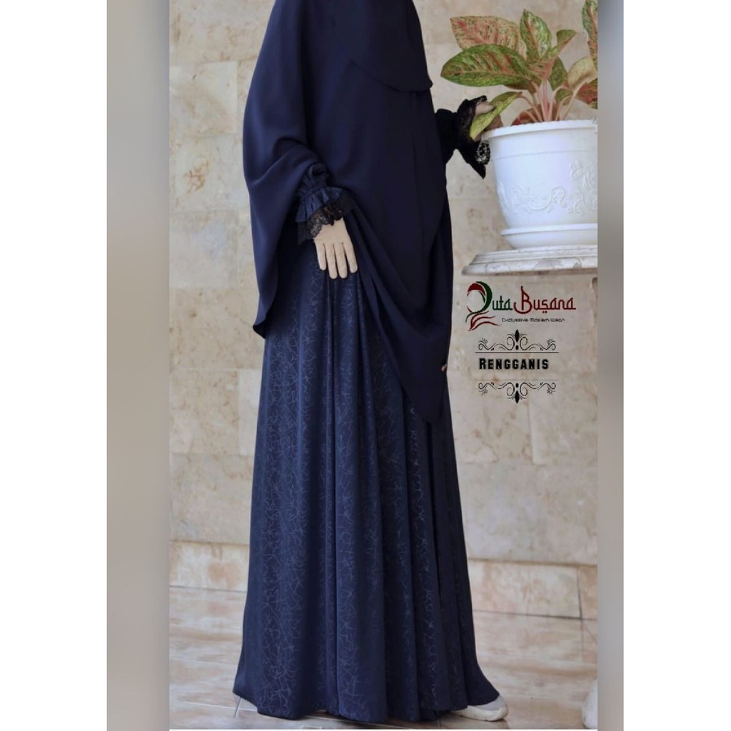 baju gamis syari remaja wanita kelelawar murah terbaru Rengganis Gamis Set by Duta Busana