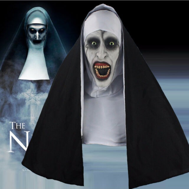 Topeng valak the nun marah original penutup kepala latex