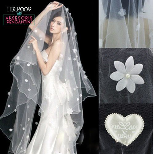 [LIMITED STOCK] HIASAN KEPALA PENGANTIN VEIL PENGANTIN PANJANG PUTIH HRP009