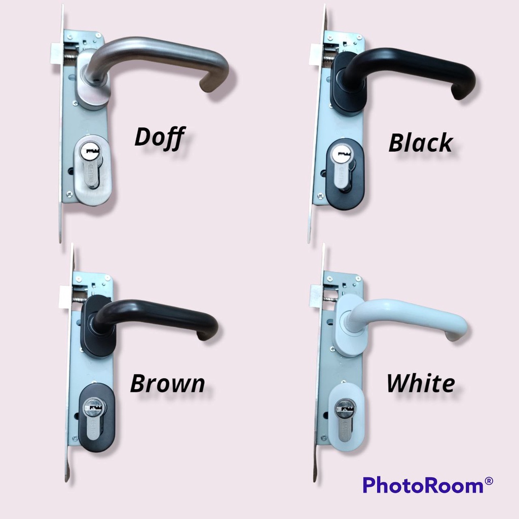 Door Lock Aluminium Glatino Stainless / Kunci Pintu Roses HARGA AGEN