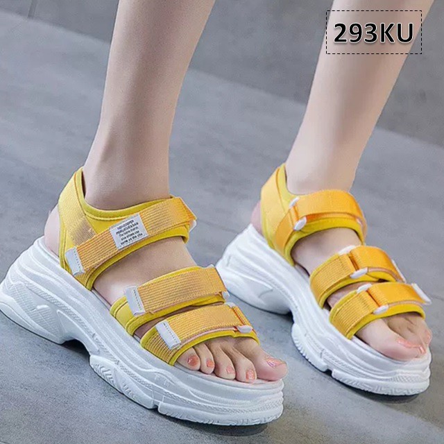 Sandal Tali Wanita Aime Korean Fashion Sol Tebal 4 Cm (KP92)-6