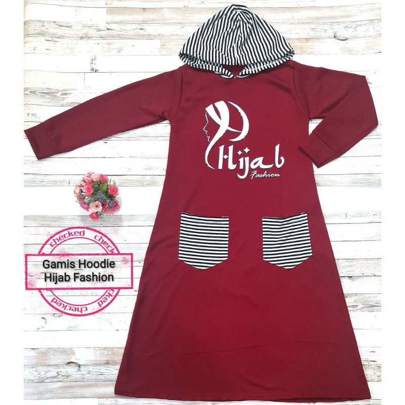Gamis anak perempuan topi baju anak cewek muslim sd usia umur 5 6 7 8 9 10 tahun syari kids murah