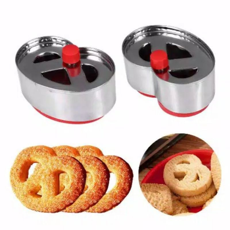 

Cetakan monde kue kering monde pretzel butter cookies classic klasik biskuit, monde 4 pcs