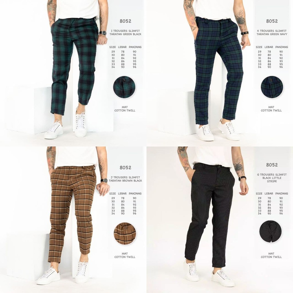 celana tartan pria wanita/tartan/celana tartan 8052