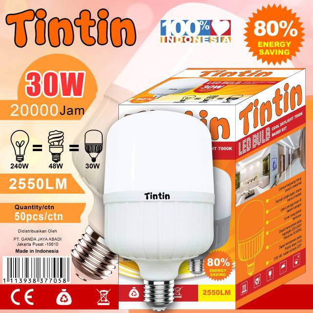 Bohlam Lampu LED TIntin 30 watt tintin 30w  LED murah LED Capsule Kapsul