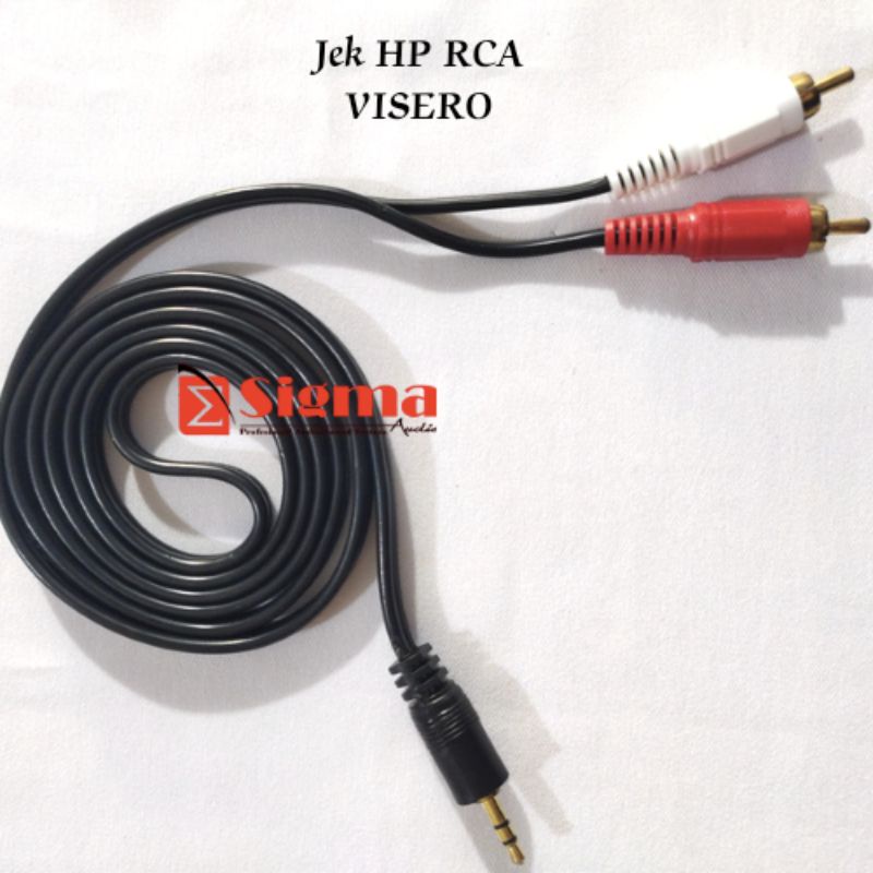 Kabel RCA Audio Jack HP to 2 Jack RCA Visero