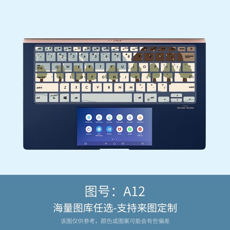 Film Pelindung Debu Keyboard Laptop Motif Kartun Bunga Untuk Asus U4300 U4300FN 14inci ZenBook U2 U4300 ZenBook 14 UX433 Deluxe14 X (2019) U14F (500S