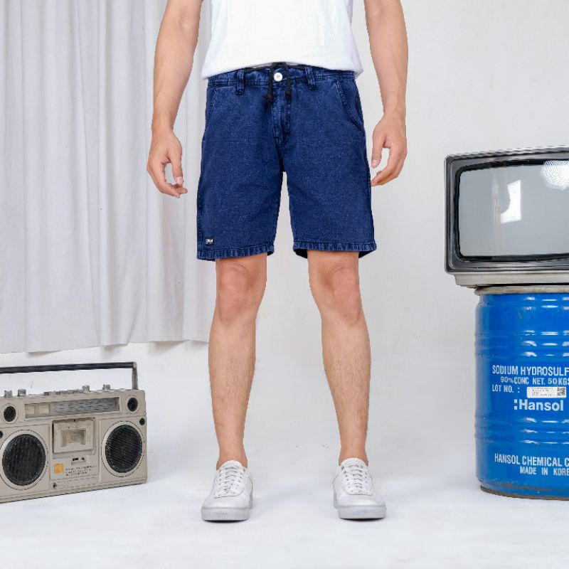 Celana Pendek Pria Jeans Snow Wash Boardshort