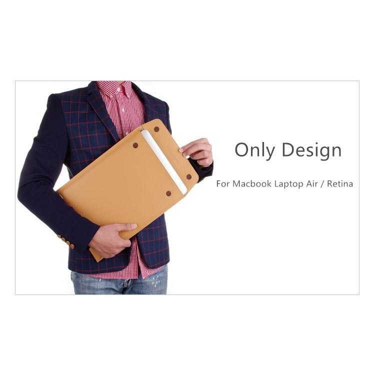 FB 08 Sleeve Case Laptop MacBook Pro Retina 13 Inch PU Leather Tas Cover Kulit Notebook Anti Gores