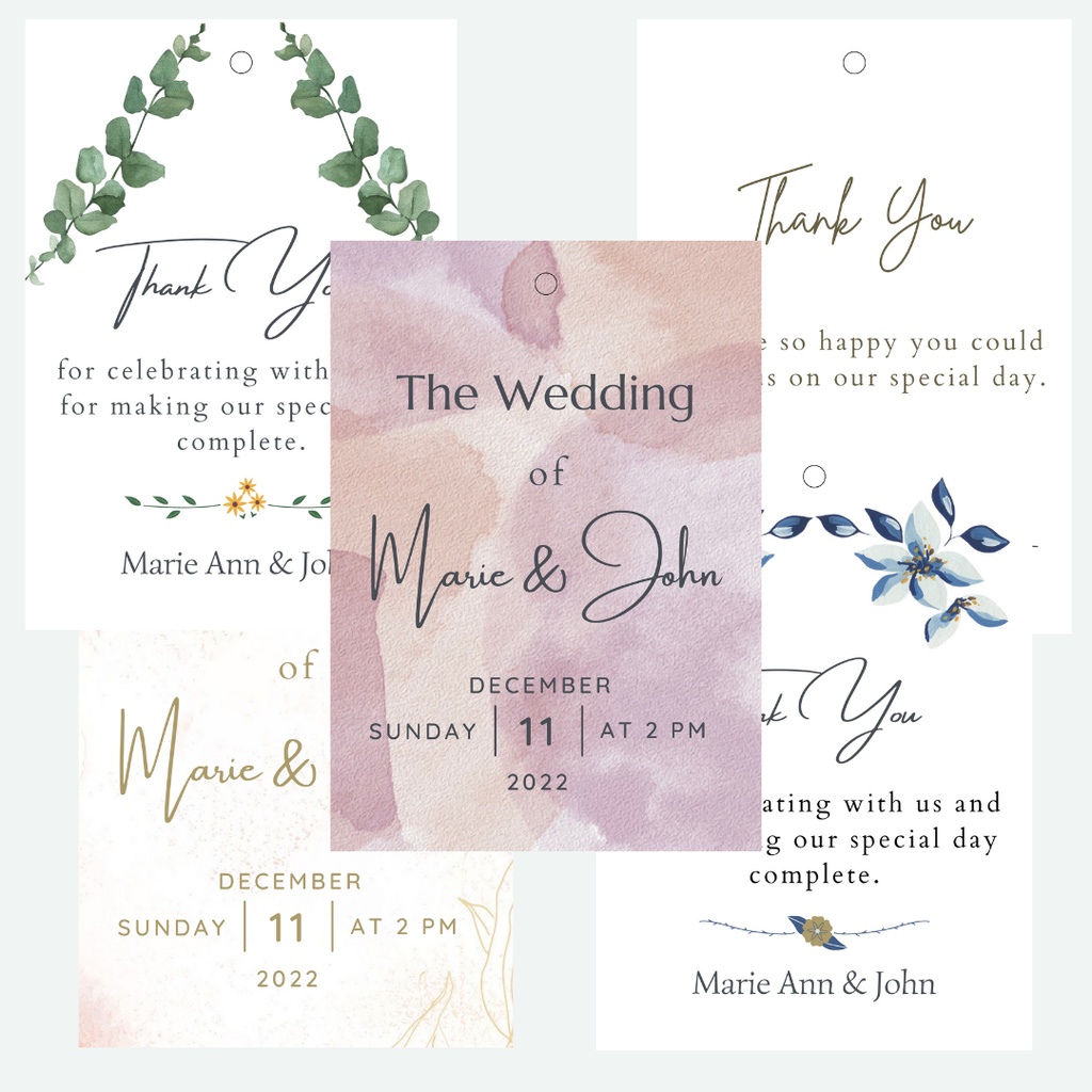 

Hangtag Souvenir Nikah/Hangtag Terima Kasih Aesthetic Elegan