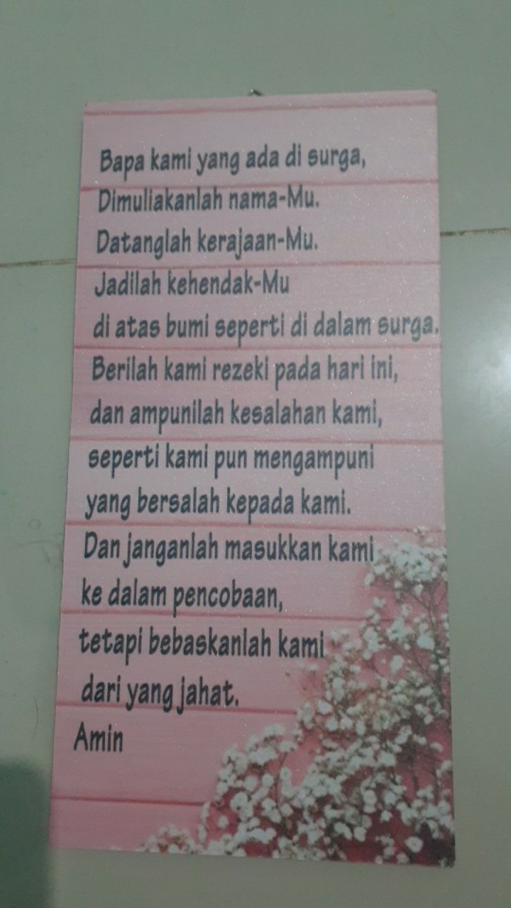 Hiasan Dinding Doa Bapak Kami Katolik