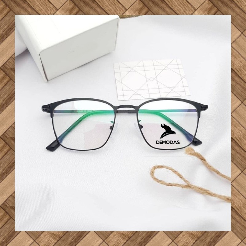 DEMODAS DG2047 Kacamata Kotak Lensa Photocromic Bluecromic Antiradiasi Blueray Minus Normal Silinder