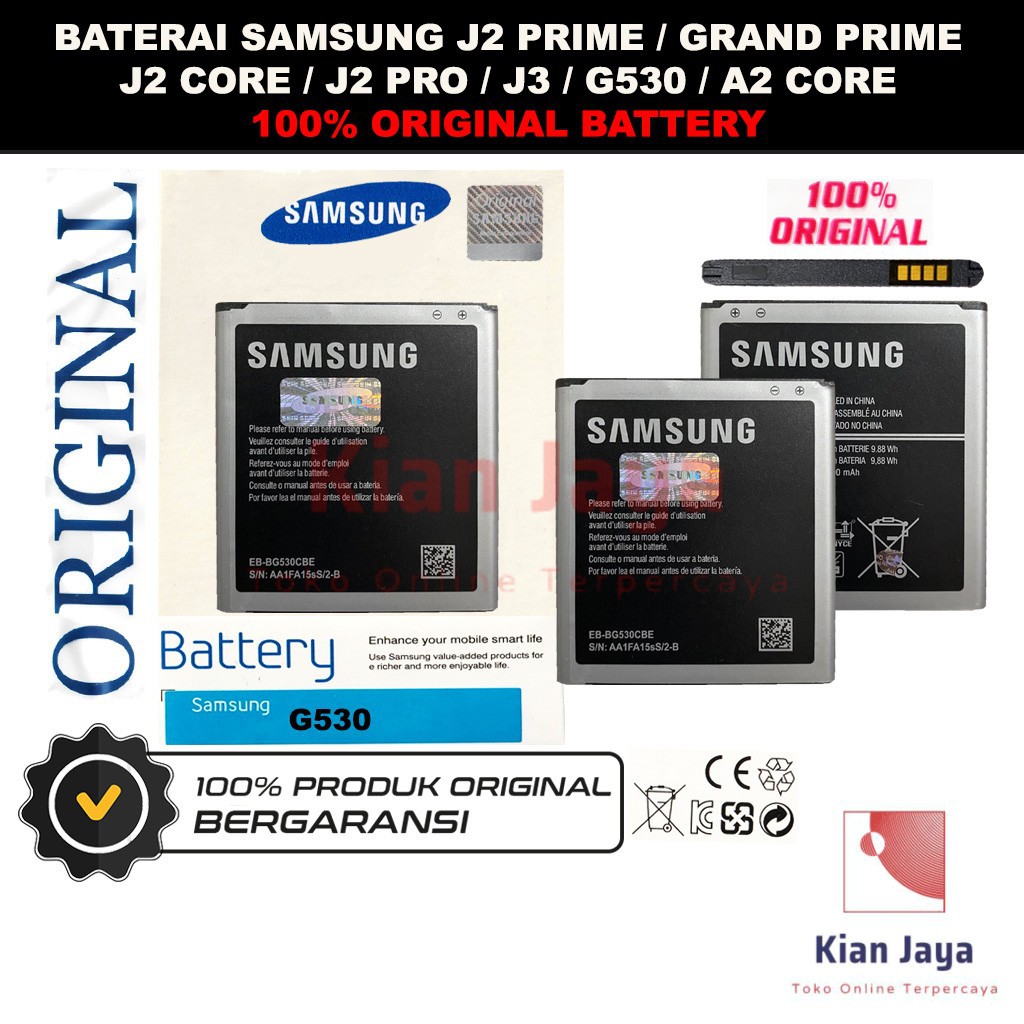 [Garansi 100% Ori] Baterai Samsung Galaxy J2 Prime Grandprime G530 J5 J3 J310 J2 Core A2 Core Grand 