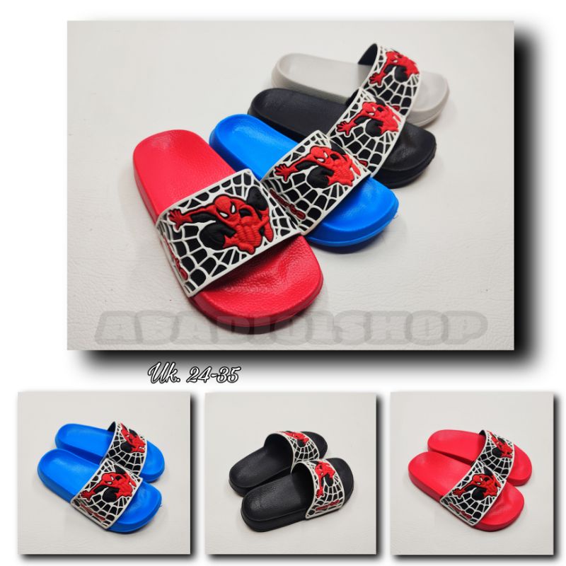 PORTO - SANDAL PORTO 1023 SELOP MOTIF SPAIDERMAN / SANDAL ANAK TERBARU / FASHION ANAK /SANDAL SELOP ANAK TERMURAH /SANDAL BABY PRIA / SANDAL KARET / SANDAL TRENDY /SANDAL SLIP ON IMPORT