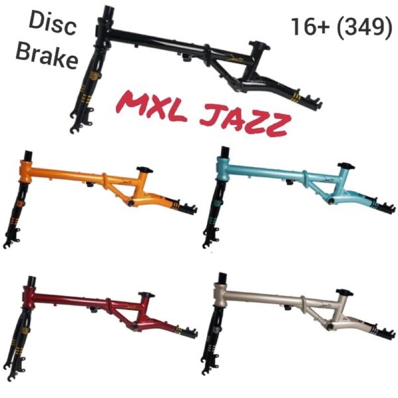 frame sepeda lipat MXL jazz 349 rangka seli folding
