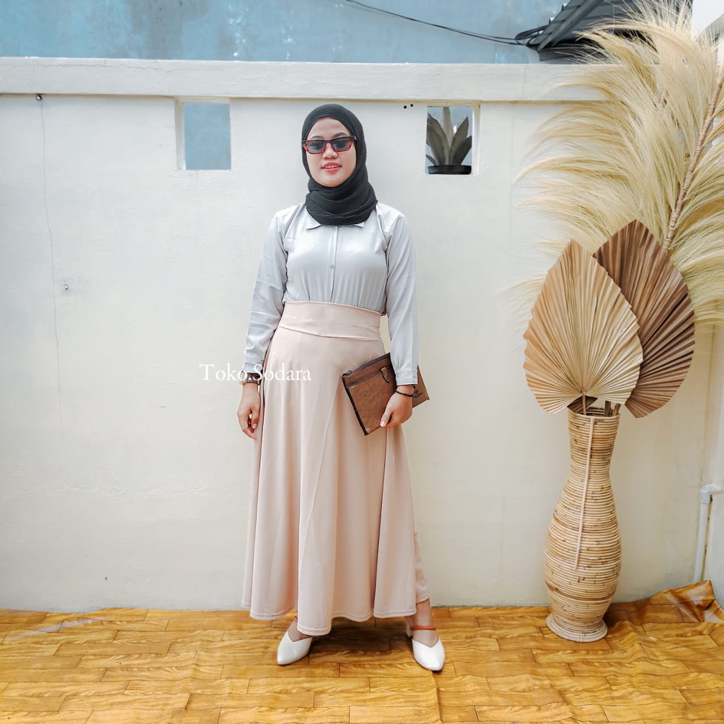 Rok Salimah Hihgwaist // Rok Payung Muslim // Rok wanita // Rok Panjang 95 cm