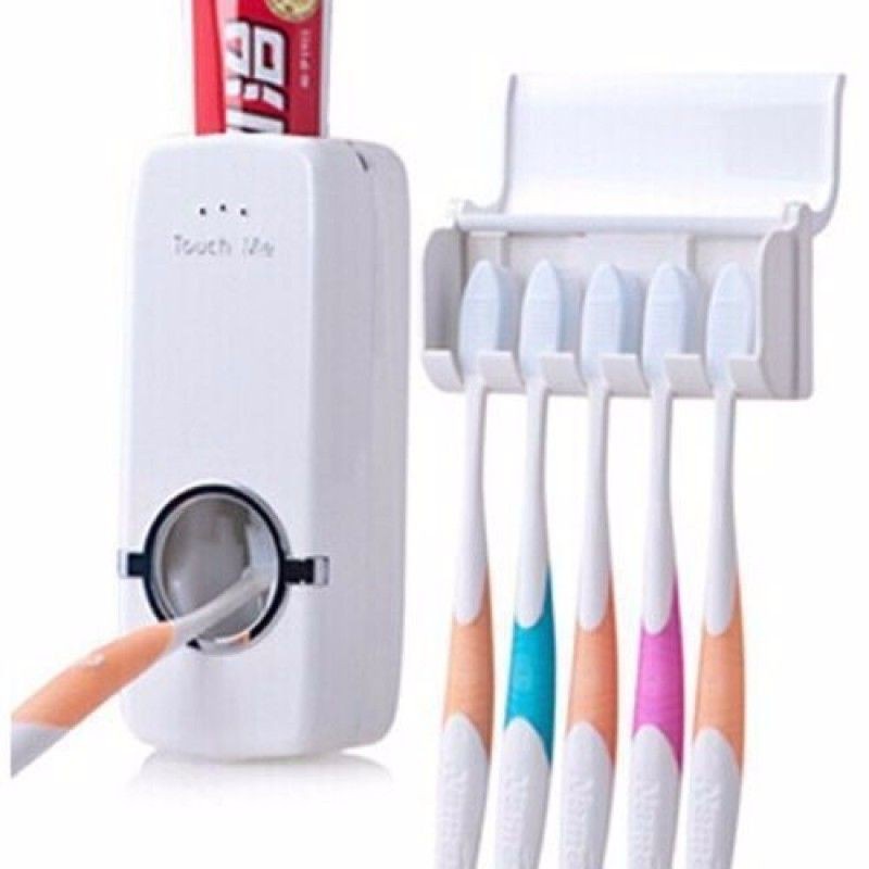 Toothbrush sterilizer Dispenser Odol Otomatis Dispenser Pasta Gigi Odol Hotel Desinfektan Pemegang Sikat Gigi Meremas Perangkat Pasta Gigi Menggunakan Pengeringan Ultraviolet Sterilisasi Punch-Free Toilet Rumah Tangga USB Rak Penyi