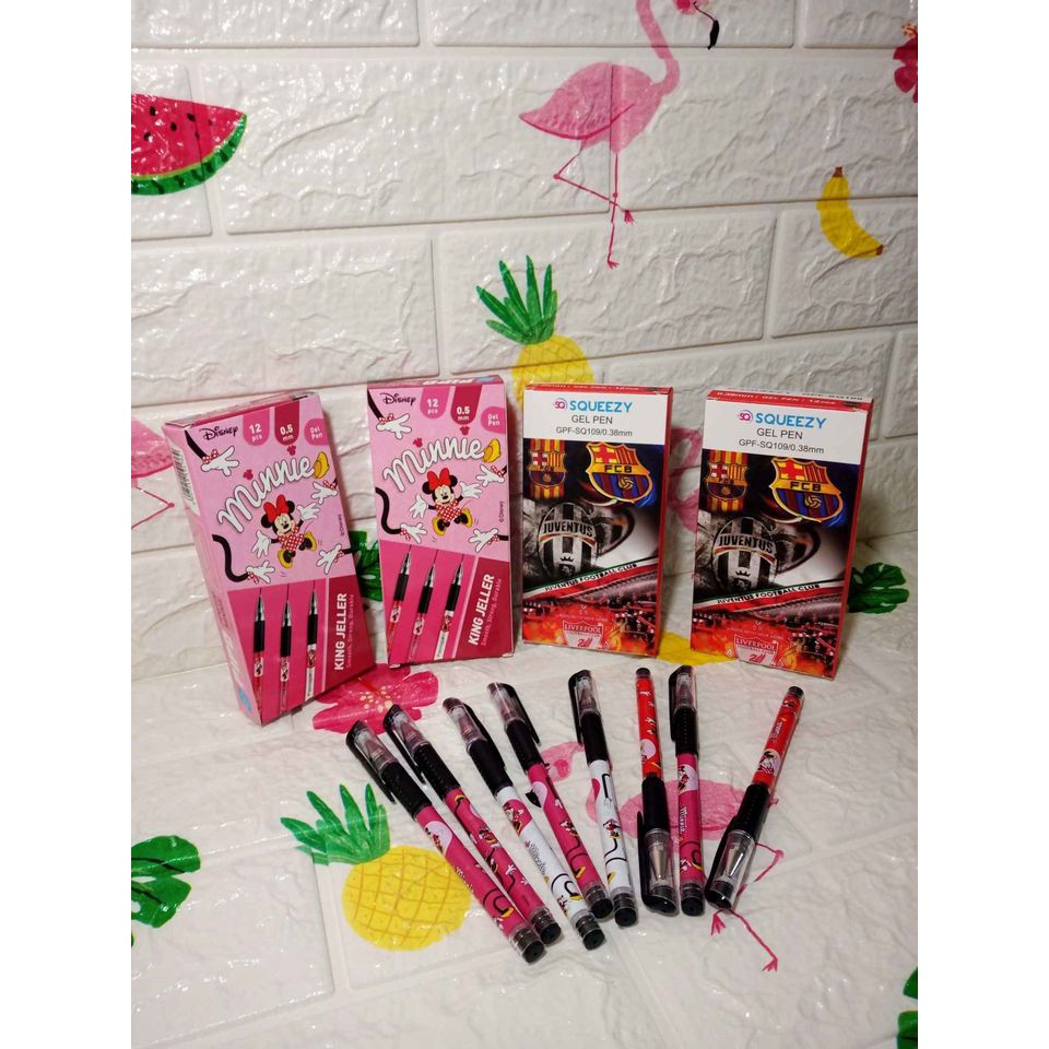 

Pipo Disney ppg100 minnie mouse Set Ballpoint gel 12 pcs tinta hitam