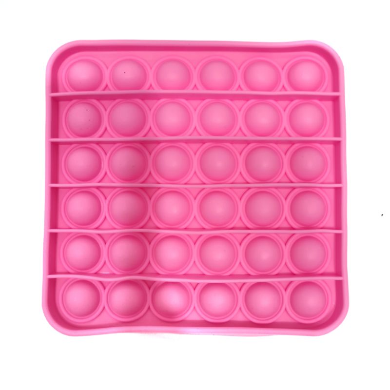 POP IT FIDGET TOY RAINBOW | PUSH POP BUBBLE FIDGET | MAINAN ANAK POP IT KARAKTER | POP IT POLOS-SQUARE PINK