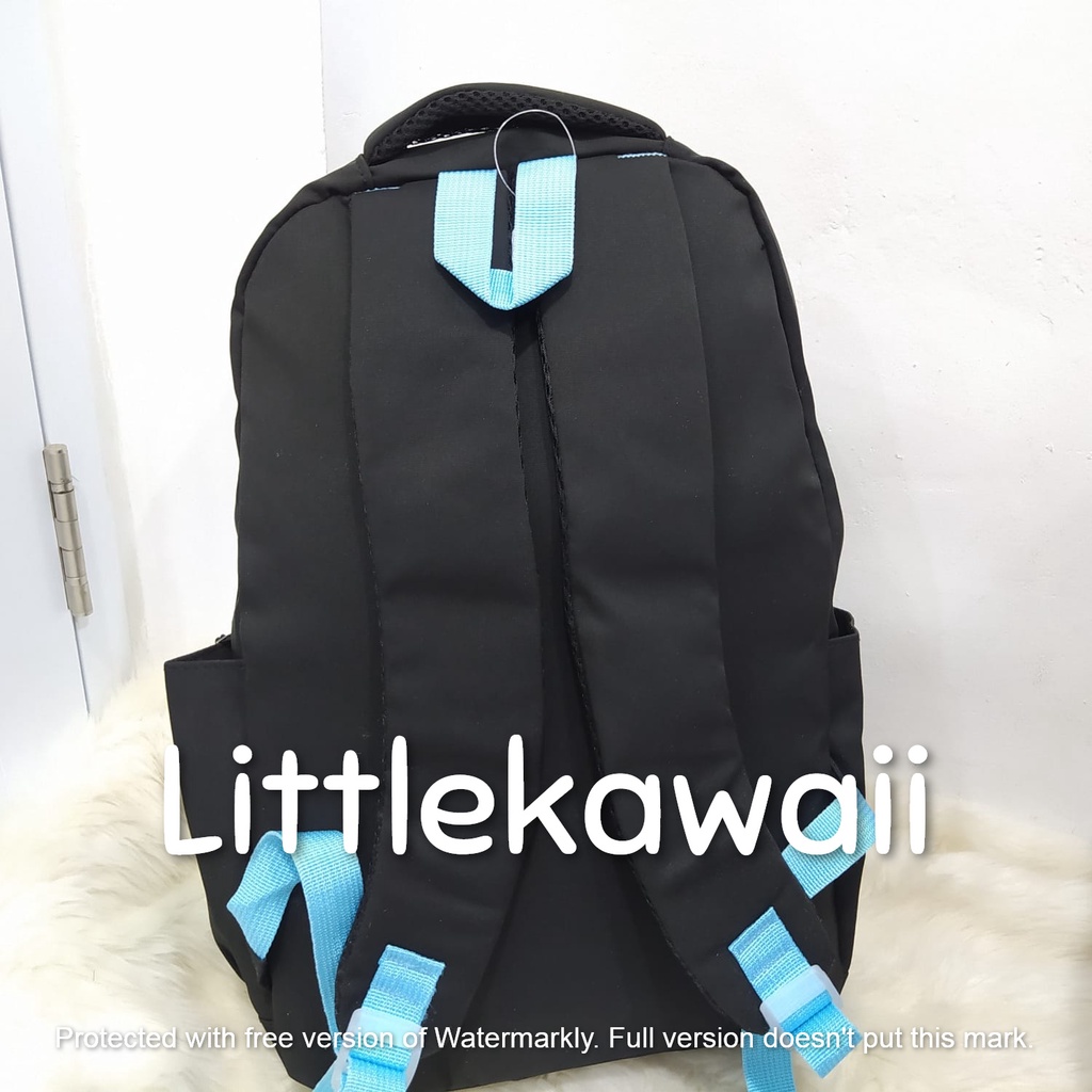 LK/Tas Ransel Laptop Backpack Parasut Sekolah Fashion Korean Style Anak Remaja Rabbit Gesper Shunyi Import