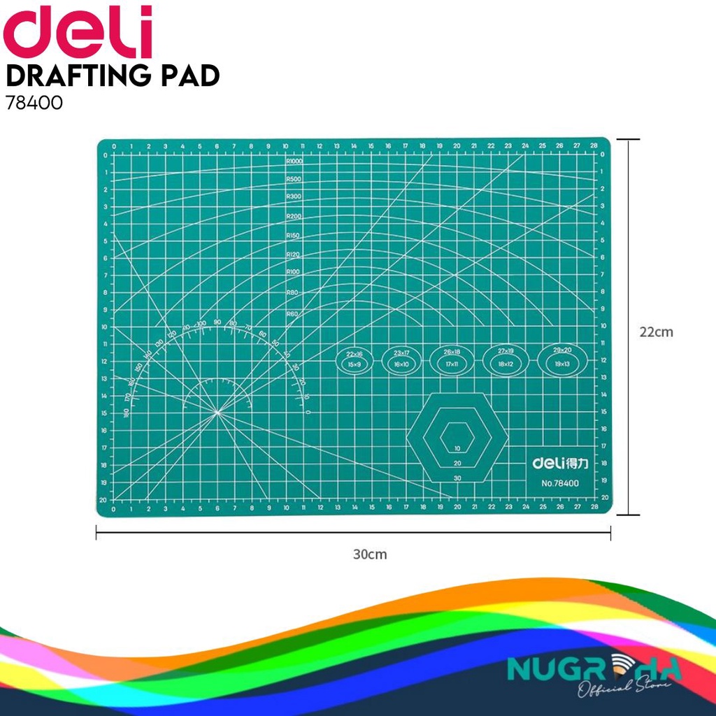 

Deli Alas Potong Kertas Cutting Mat Serba Guna, Warna Hijau 78400