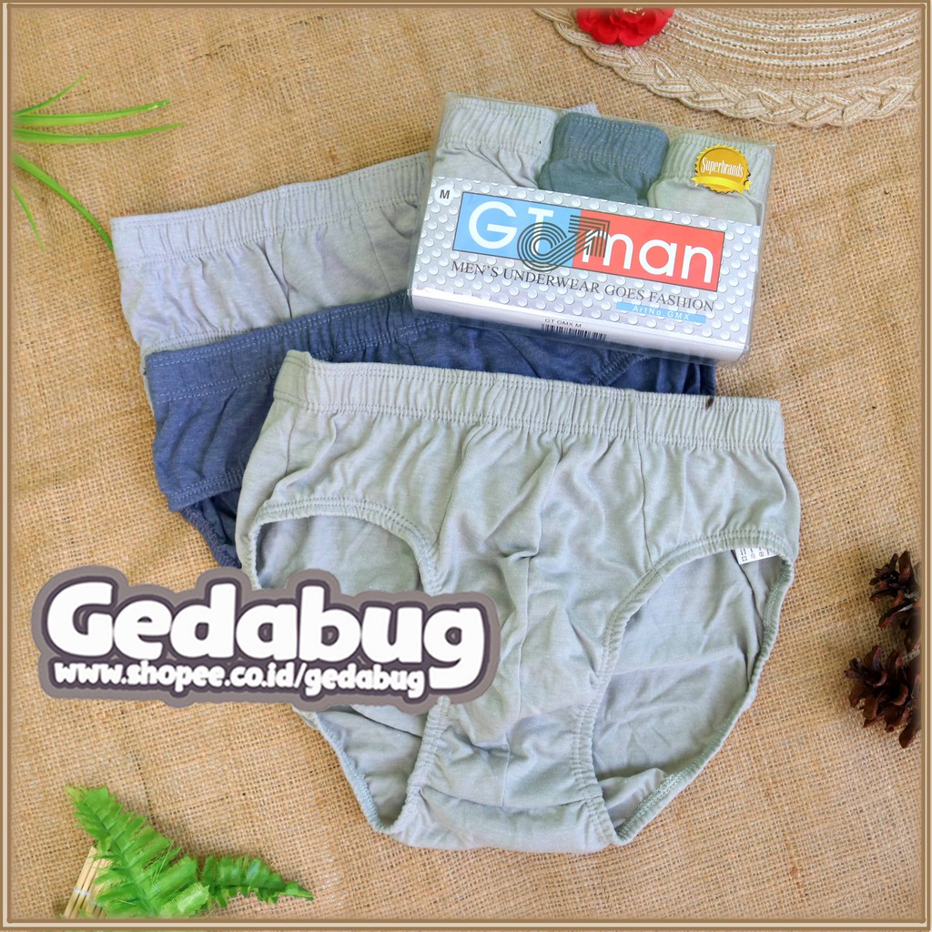 CD Pria GT Man GMX | Celana dalam pria karet Kerut | Gedabug