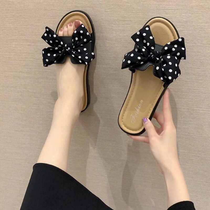 Medan Termurah KD001 Sendal polka wanita import sandal anak gadis polka import